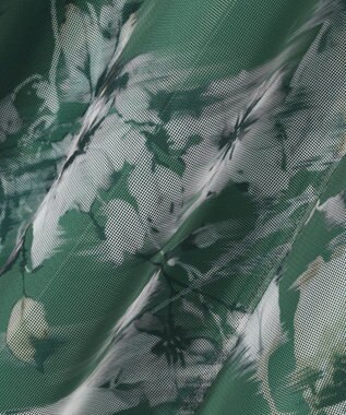 ANY SIS 【WEB・一部店舗限定】ハッチングフラワープリント スカート グリーン系