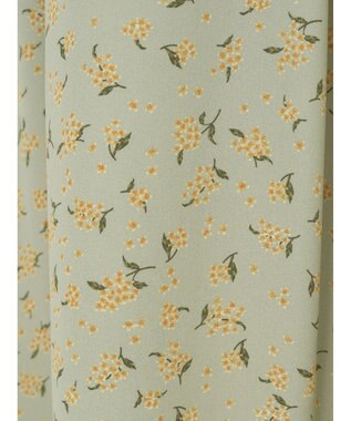 earth music&ecology キンモクセイ柄フレアスカート Green