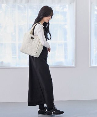 ROOTOTE 3674【仕切り+自立+撥水】LT.ラウンド.パルーティ.キルト-D 02：アイボリー