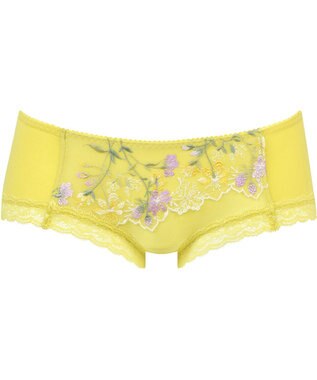 WACOAL ショーツ ボーイレングス 【リボンブラ】 BRB413とペア はきこみ丈あさめ やわらかく伸びる素材（バック） レディース PRA613 /ワコール イエロー