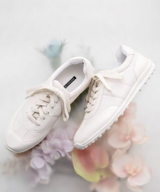 Bridget Birkin 【PARADIS COULEUR】異素材コンビロープロファイルスニーカー アイボリーコンビ