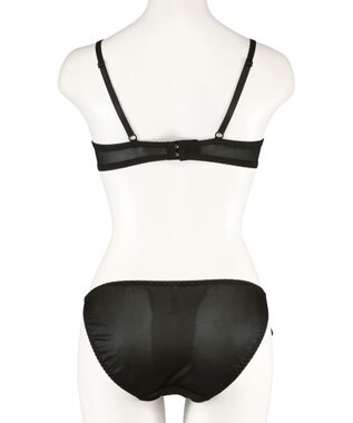 San-ai Resort（三愛水着楽園） シアードットチュール　ブラジャー＆ショーツセット【northerly】 BK×WH