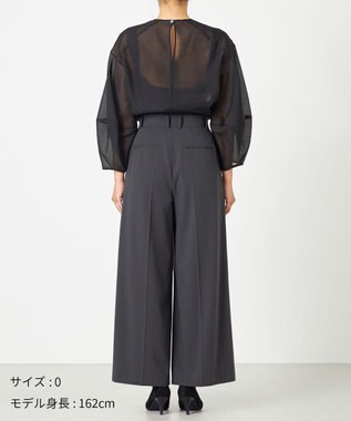 NAVE 【Nave・洗える】スパントロ ワイドラップパンツ グレー系