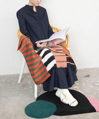 TRICOTE マルチストライプブランケット 87BROWN