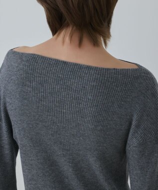 GRACE CONTINENTAL ハイゲージウールニットトップ グレー