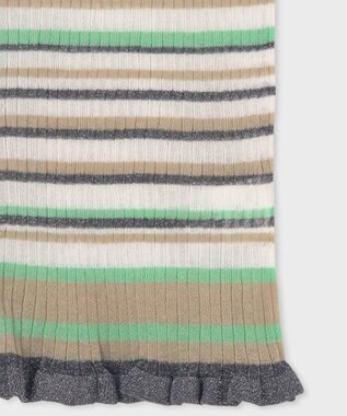 Paul Smith ラメボーダー リブ カーディガン ミントグリーン