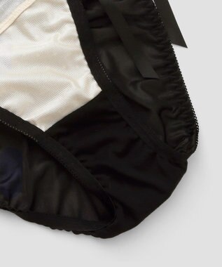 San-ai Resort（三愛水着楽園） シアードットチュール　ブラジャー＆ショーツセット【northerly】 BK×WH