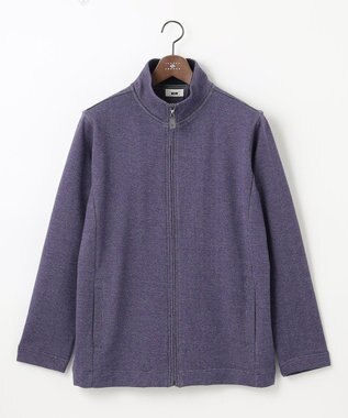 JOSEPH ABBOUD 【オーガニックコットン使用】フルZIPカラー ブルゾン パープル系