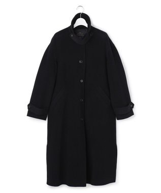 23区 【先行予約】MANTECOPureリバー ステンカラー ロングコート ブラック系