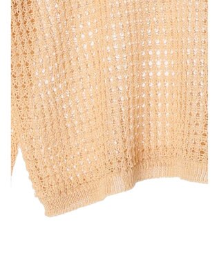 earth music&ecology レーシーニットプルオーバー Orange