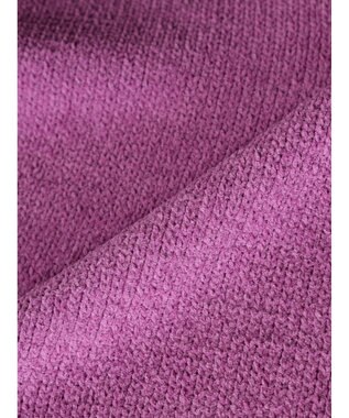 CRAFT STANDARD BOUTIQUE 洗えるモールニット配色プルオーバー Purple