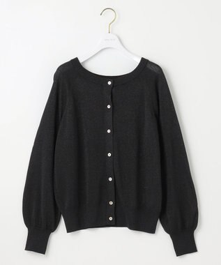 ANY SIS 【洗える】ラメ カーディガン ブラック