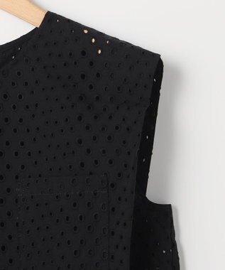 組曲 【先行予約・WEB限定】エンブロイダリーレースノースリーブ ブラウス ブラック系