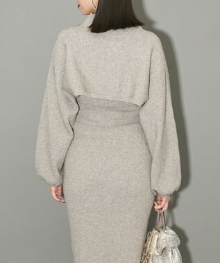 Green Parks ボレロ付ニットワンピース Light Gray