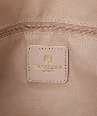 TOPKAPI 【TREASURE TOPKAPI】キルティング アクリルチェーン付 トート バッグ ペールベージュ