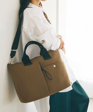 TOPKAPI 【Breath TOPKAPI】SORT ソート ネオプレン 2way A4 トートバッグ カーキブラウン