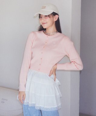 earth music&ecology ティアードレースミニスカート White