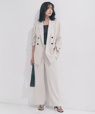 UNFILO 【セットアップ着用可】TENNEN TOUCH ダブルブレスト ジャケット ベージュ