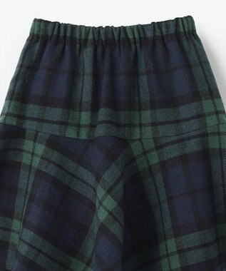 ANY KIDS タータンチェックスカッツ グリーン系チェック