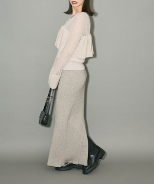 Green Parks ボレロ付ニットワンピース Light Gray