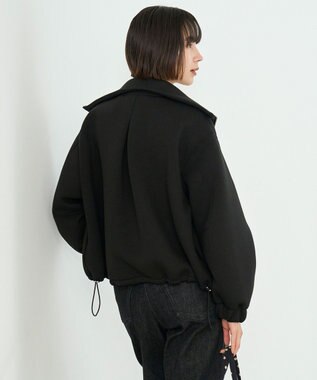 UNFILO L 【野呂佳代さん着用】BEAUTY FORM JERSEY+ ZIPブルゾン 【WEB限定】ブラック