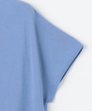 ANY 【接触冷感/UVカット/抗菌防臭/手洗い可/アンチピリング】ファンクションフレンチスリーブニット ブルー