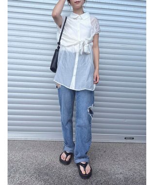 Green Parks ショルダースリット２ＷＡＹシャツ Off White