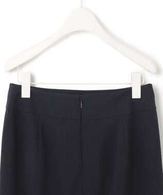 ICB L 【洗える】レーヨンライクトロ タイトスカート ネイビー系