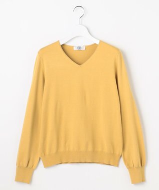 J.PRESS LADIES 【人気のため新色追加】PRINCE Vネック ニット イエロー系
