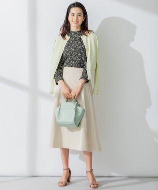 組曲 L 【5色展開・後ろゴム仕様】カラータフタ スカート ベージュ系