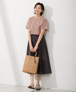 J.PRESS LADIES バック フォト Tシャツ ピンク系