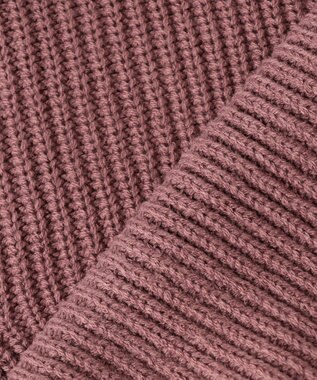 Feroux 【洗える】サイドケーブルバルキー カーディガン ピンク系