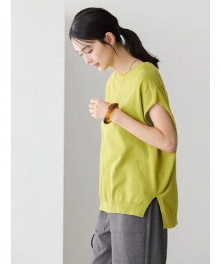 AMERICAN HOLIC ノースリーブニットプルオーバー Lime Green