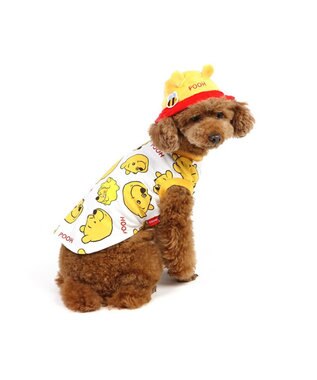 PET PARADISE ディズニー くまのプーさん バケットハット付き Tシャツ 小型犬 イエロー