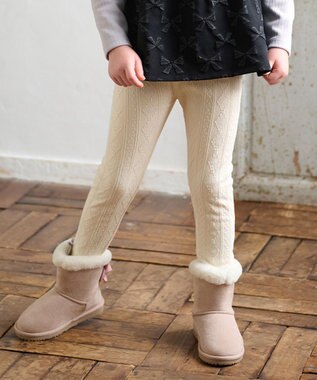 ANY KIDS ケーブルジャガードレギンス