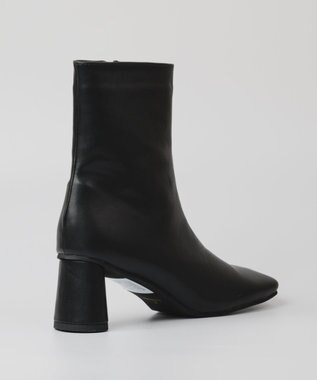 BONTRE 【PRECIEUX JOUET/プレシュウジュエ】ワイドスクエアショートブーツ ブラック