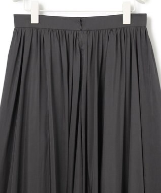 ICB 【洗える】レーヨンシルクローン フレアスカート チャコール系