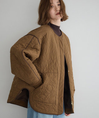 YECCA VECCA ニュアンス柄キルティングブルゾン