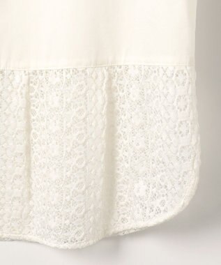 J.PRESS LADIES L エニーブロード レース ブラウス オフホワイト系