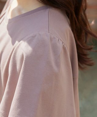 Tiaclasse 【UVケア・接触冷感】“あまラク” シフォンフレアスリーブカットソーチュニック ピンクモカ