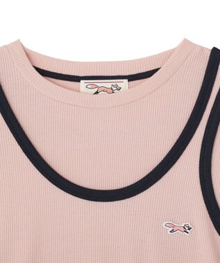 AMERICAN HOLIC 【PENNEY'S】配色タンクトップ+Tシャツ Pink