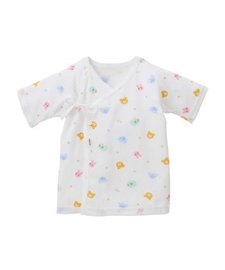 MIKI HOUSE HOT BISCUITS 【50-60cm】 フライス総柄短肌着