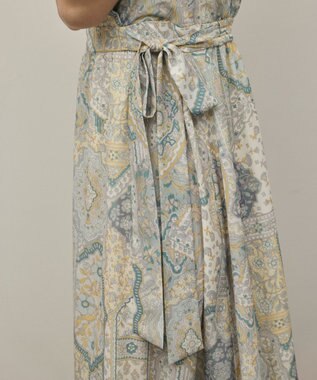 GRACE CONTINENTAL パッチワークプリントワンピース イエロー