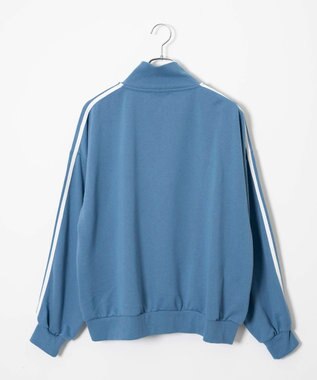 WEGO ラインハーフジップBIGスウェット サックス