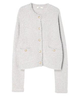 earth music&ecology キラキラシャギーカーディガン Pink