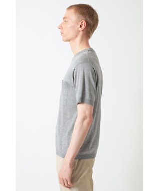 DAKS DDロゴポケットニットTシャツ グレー