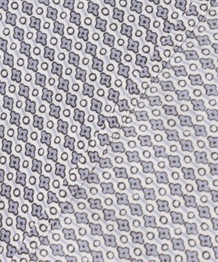 23区 L 【洗える】ヴィンテージ プリント ピンタック ブラウス サックスブループリント