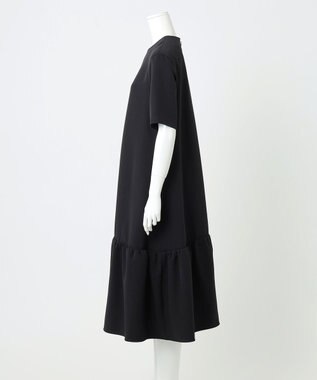 23区 【R(アール)】スキューバダブルクロス ティアードワンピース ブラック系