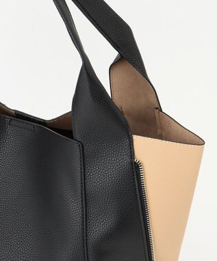 LA BAGAGERIE コンビカラー　ライトウェイトトート ブラック