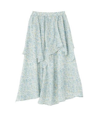 Green Parks 花柄イレヘムボリュームスカート Black